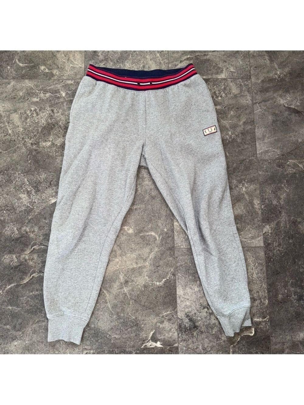 Fila Gray And Blue Sweatpants Size Medium